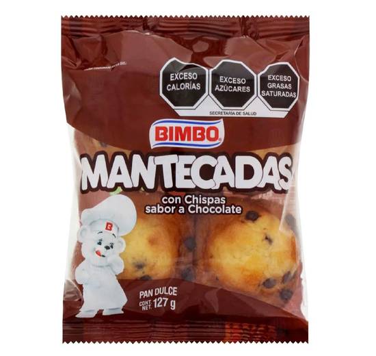 Bimbo mantecadas con chispas sabor a chocolate (bolsa 127 g)