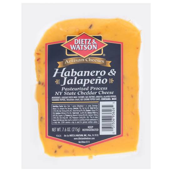 Dietz & Watson Habanero & Jalapeño Cheddar Cheese