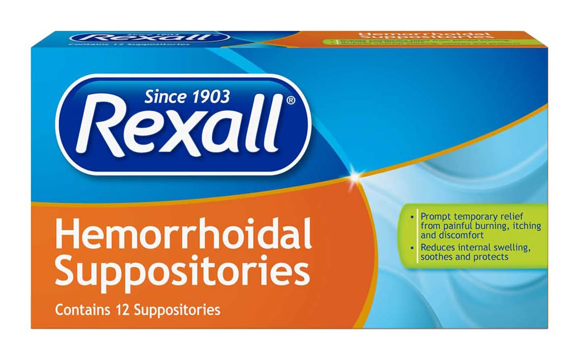 Rexall - Dollar General Hemorrhoidal Suppositories Relief From Burning Itching And Discomfort Of Hemorrhoids 12 Count