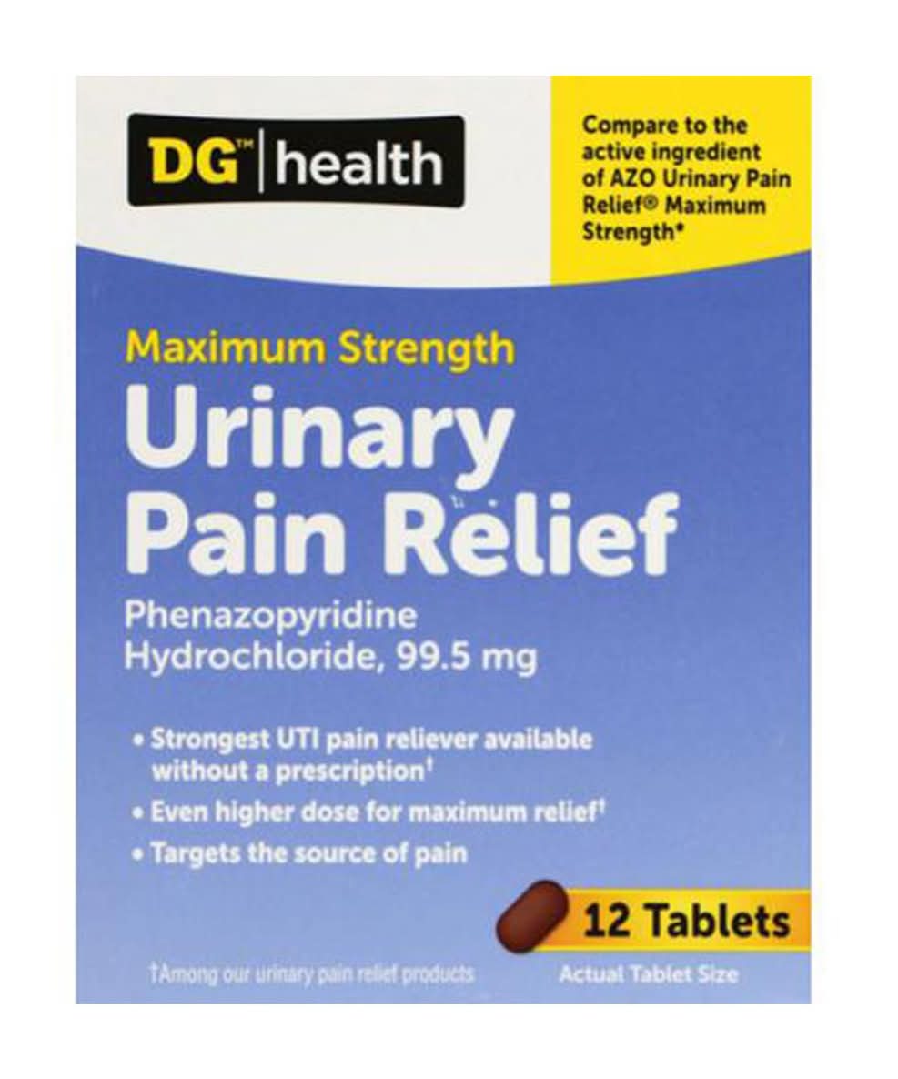 Dg Health Max Strength Urinary Pain Relief Tablets 12 Ct