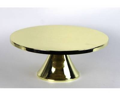 Spritz Metallic Cake Serving Stand, 10 Inch