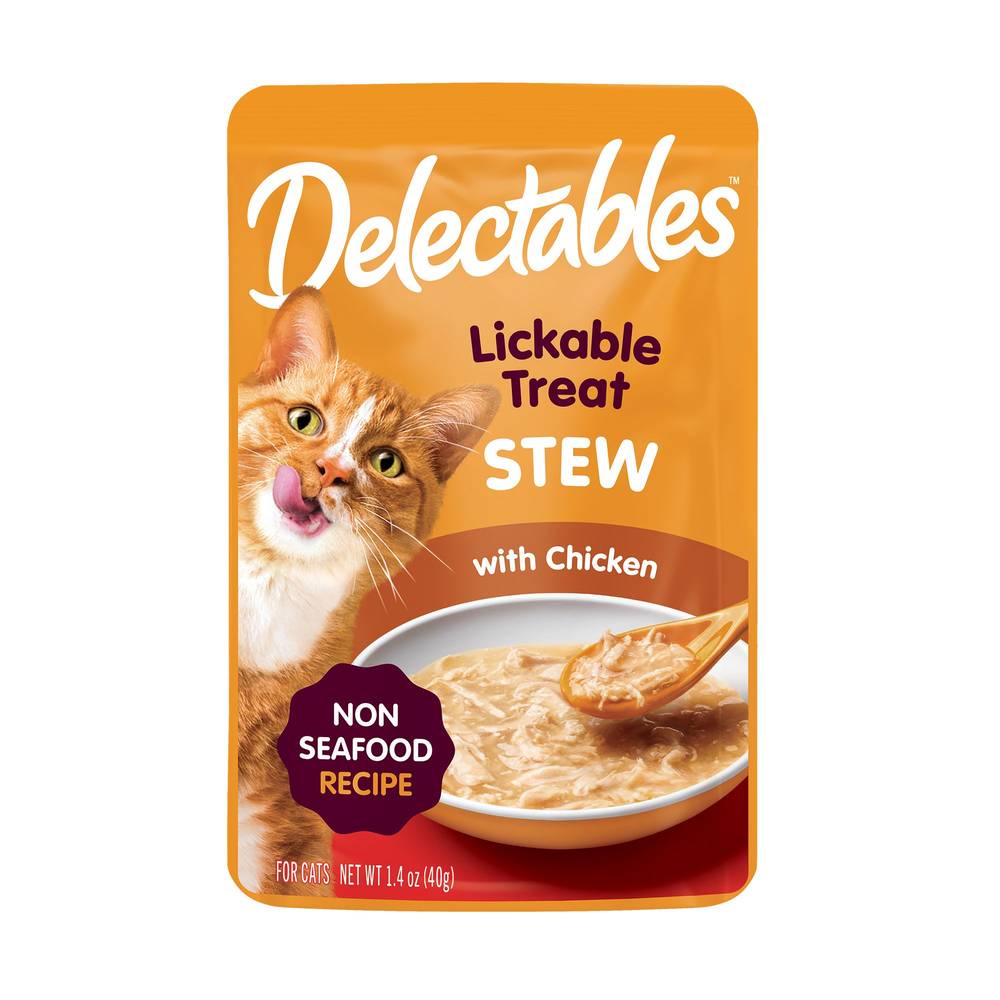 Hartz Delectables Lickable Treats™ Stew Cat Treat Chicken, 1.4oz (Flavor: Chicken, Size: 1.4 Oz)