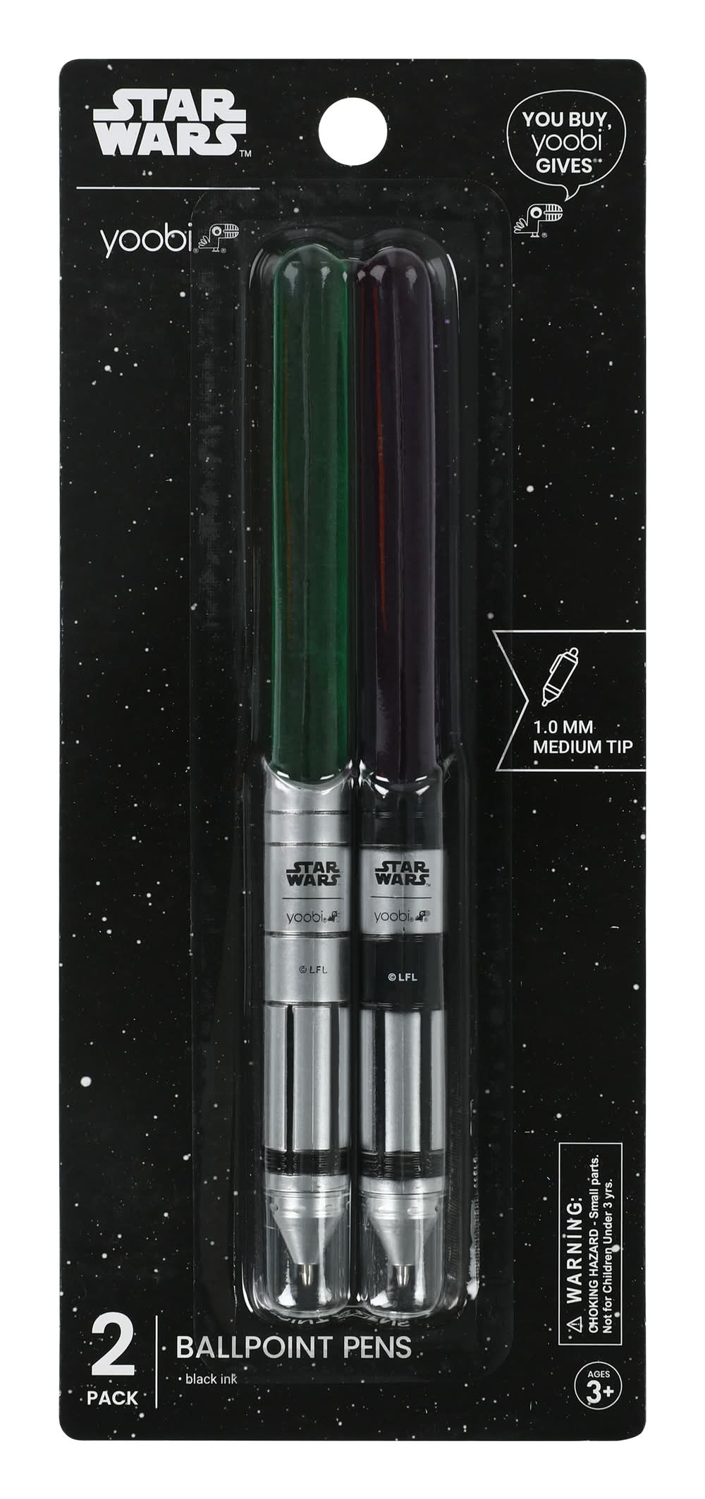 Star Wars™ Ballpoint Pens 2-Pack Green/Purple