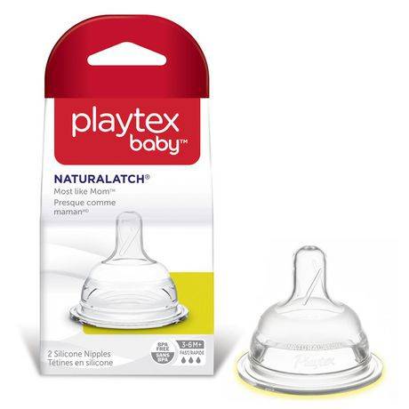 Energizer Playtex Baby Naturalatch Most Like Mom Silicone Baby Bottle Nipples (pack of 2, fast flow)