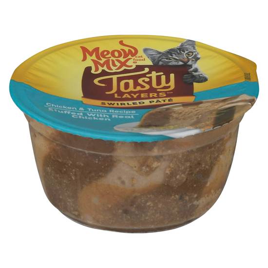 Meow Mix Tasty Layers Swirled Pate Cat Food (2.8 oz)