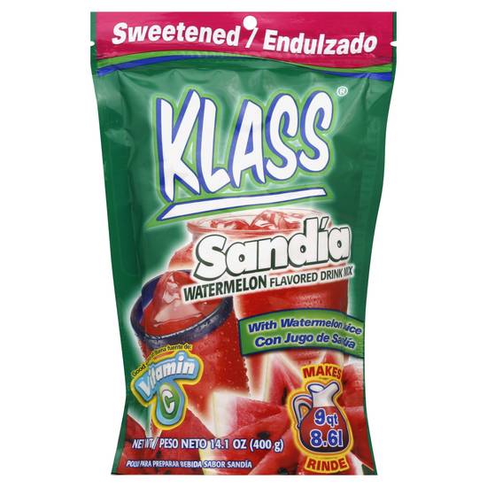 Klass Sweetened Sandia Watermelon Flavored Drink Mix (14.1 oz)