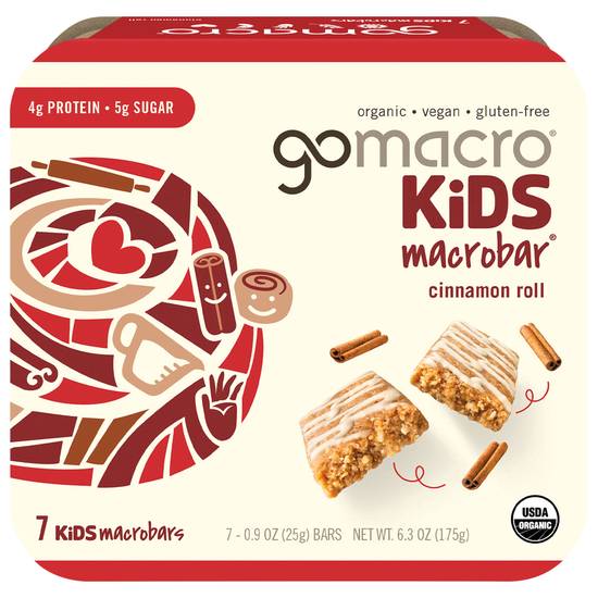 Gomacro Kids Cinnamon Roll Macrobars (7 ct)