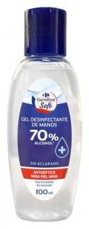Gel desinfectante de manos Soft Carrefour 100 ml.