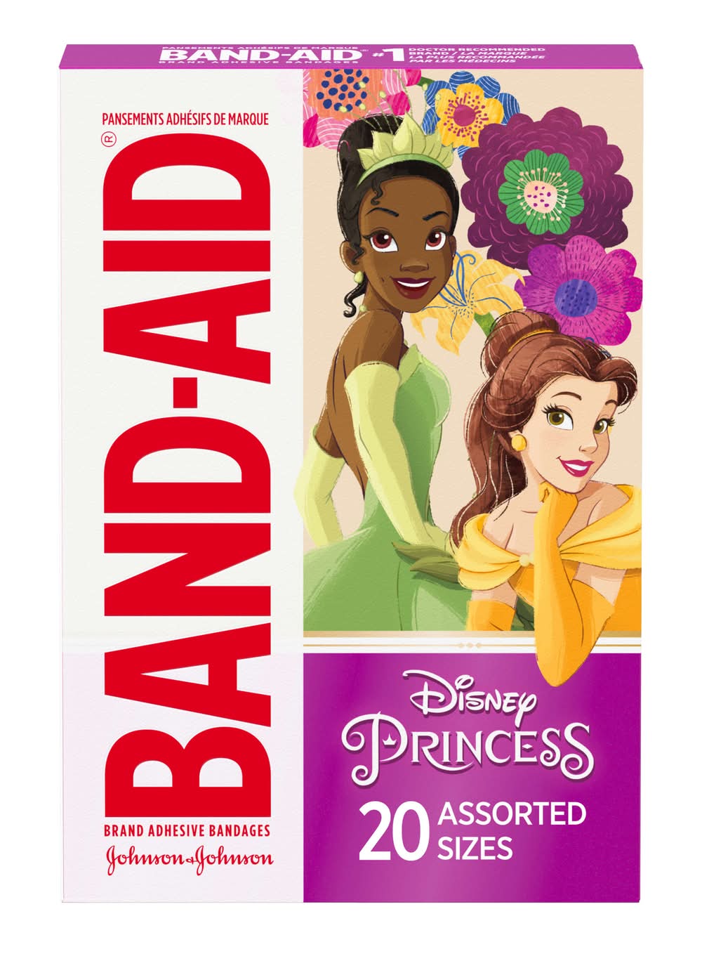 Band-Aid Disney Princesses Brand Bandages For Kids (0.05 lbs, 20 ct)