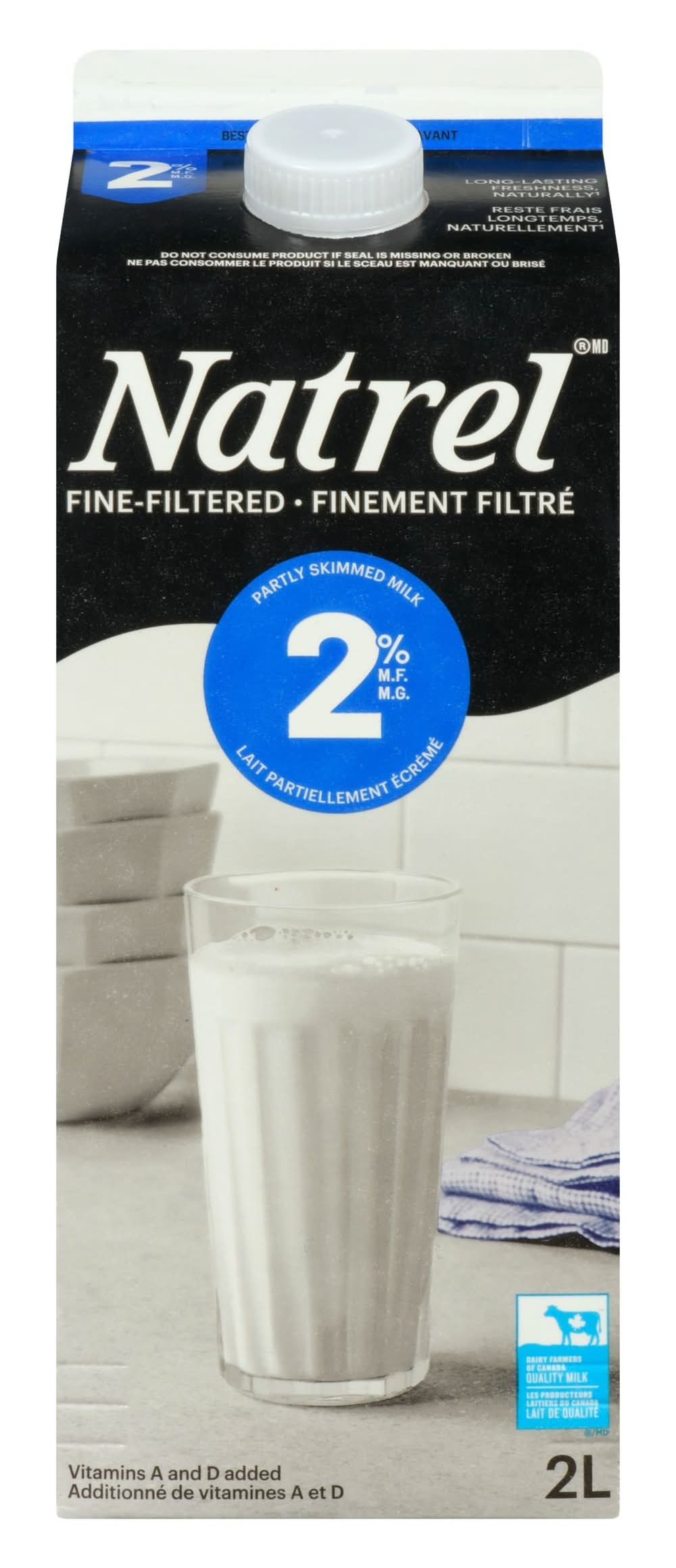 Natrel lait finement filtré 2% m.g - finely filtered milk 2% m.f (2 l)