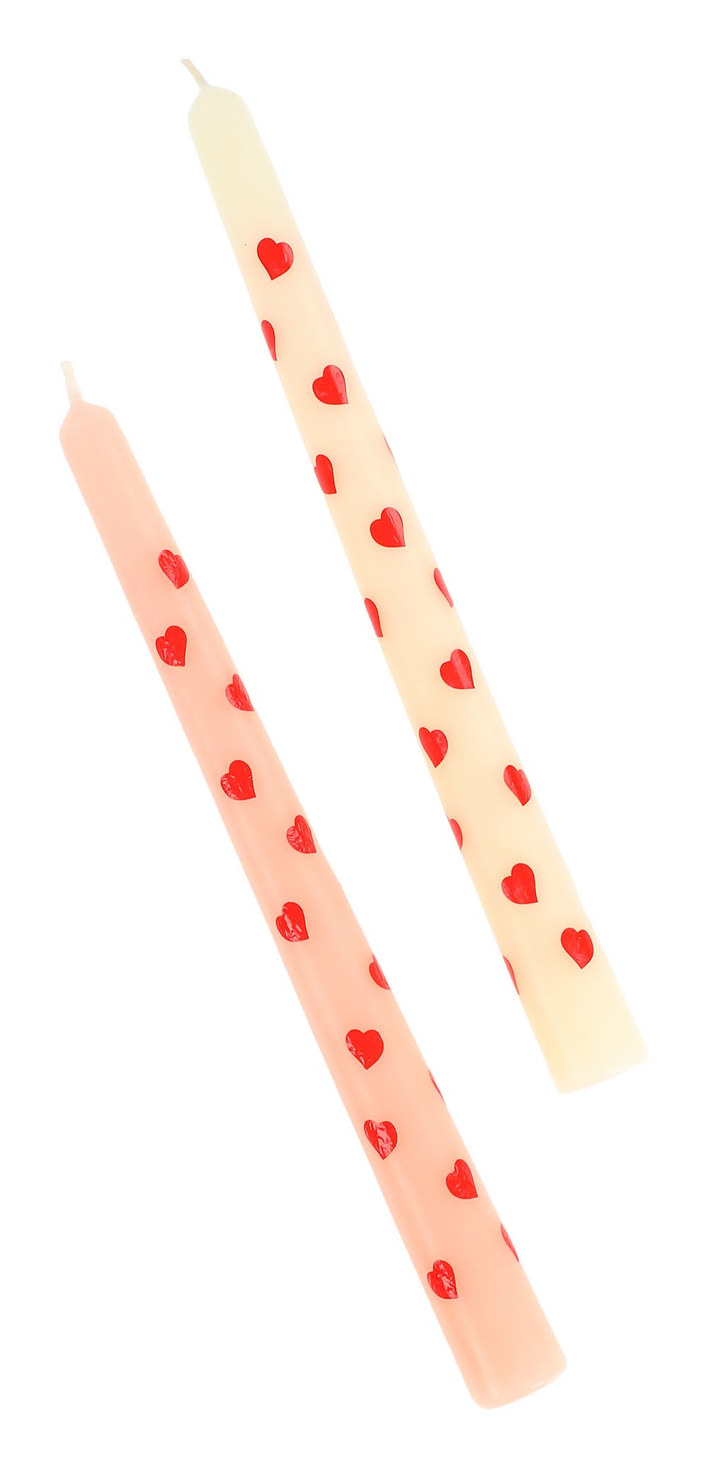 Valentine's Tapered Candles 2-Pack Heart