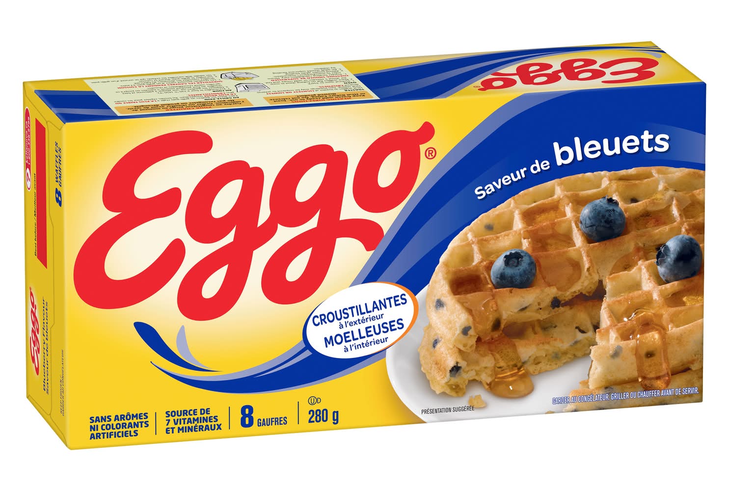 Eggo Waffles, Blueberry (280 g, 8 ct)