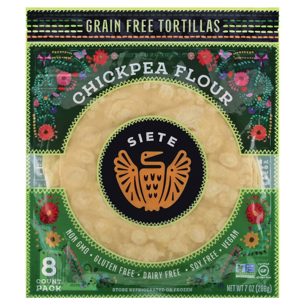 Siete Foods Chickpea Flour Grain Free Tortillas (8 ct)