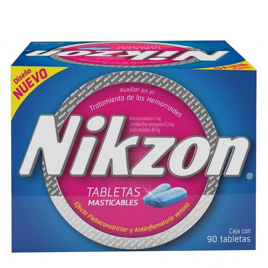 Nikzon tabletas masticables (90 piezas)