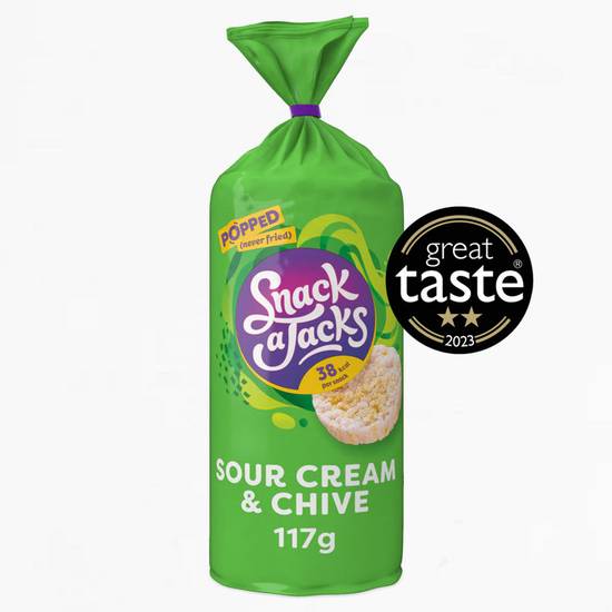 Snack a Jacks Sour Cream & Chive Sharing Rice Cakes Crisps 117g