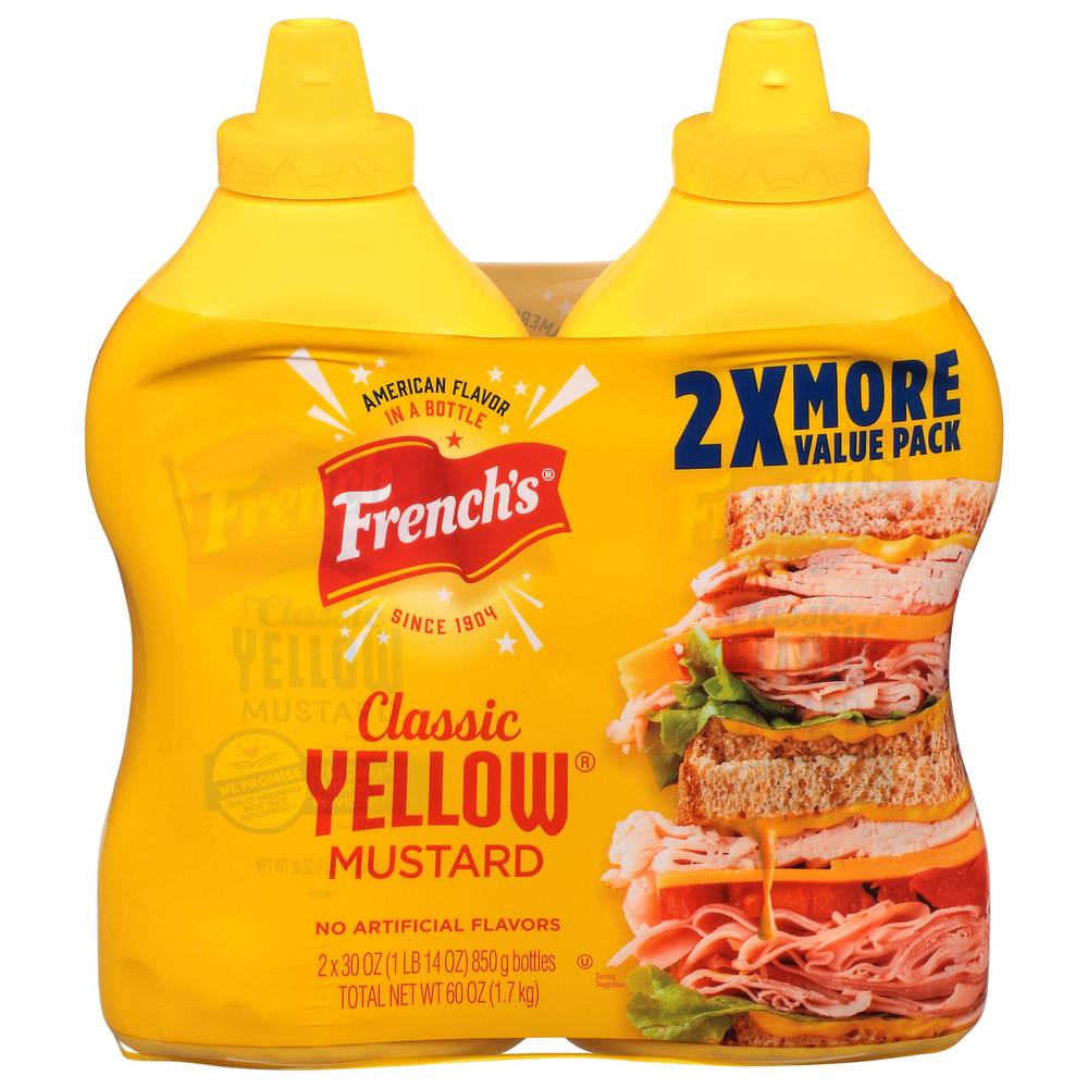 French's, Classic Yellow Mustard, 30 oz, 2-count