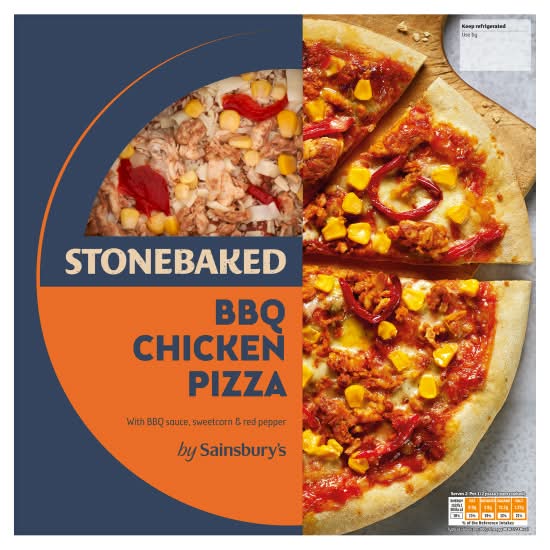 Sainsbury's Stonebaked Bbq Chicken Pizza (300g)