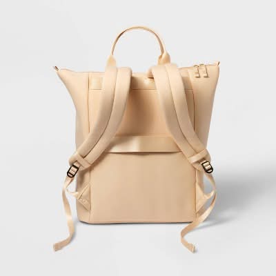 NWT Faux Neoprene Scuba Tote Backpack - All in Motion CREAM 14L Faux Neoprene Backpack - All In Motion™ Cream: Water  main image 4