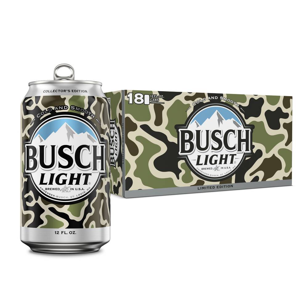 Busch Domestic Light Lager Beer (18 x 12 fl oz)