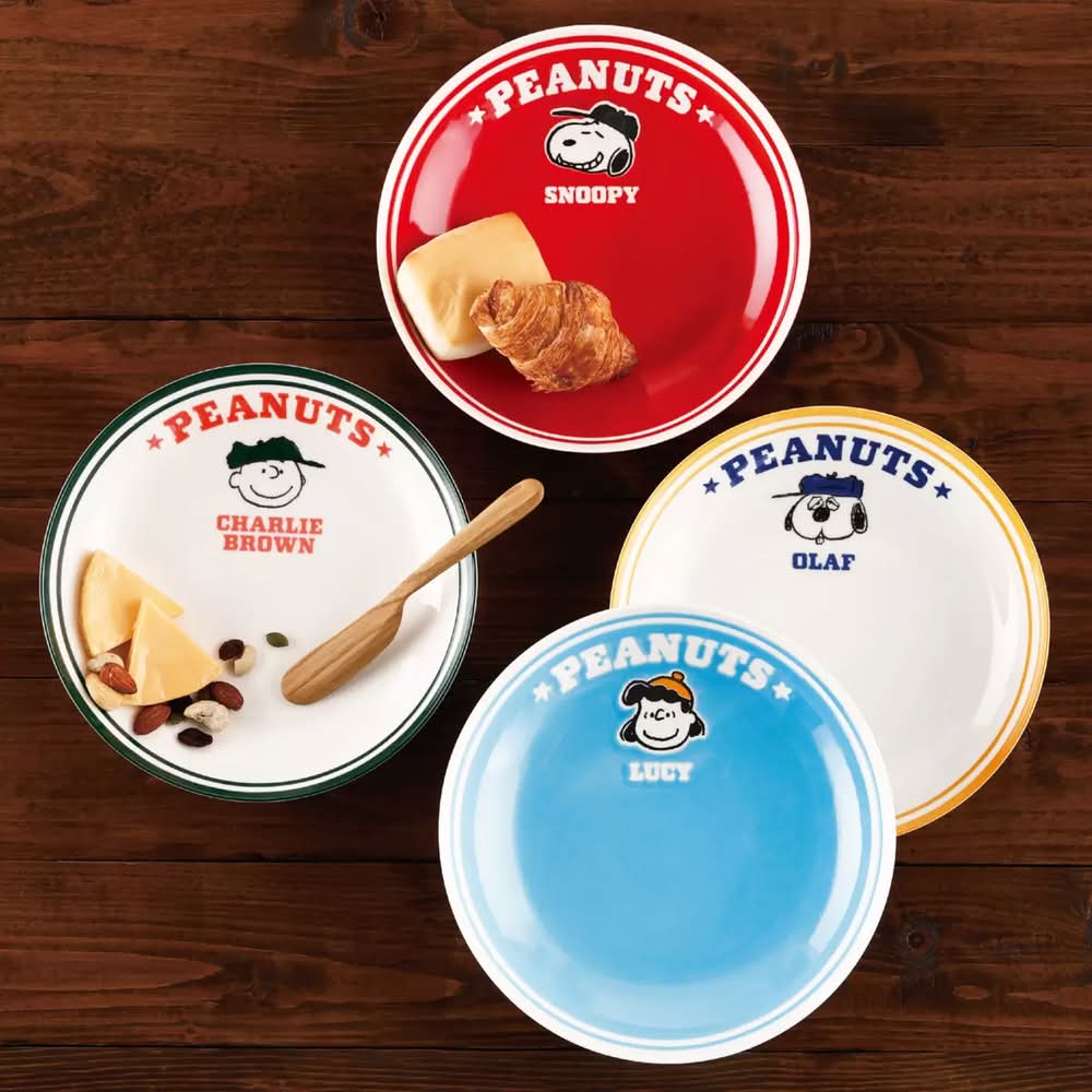 SNOOPY パスタ/カレー皿4PC 21.5ｃm レンジ/食洗機可