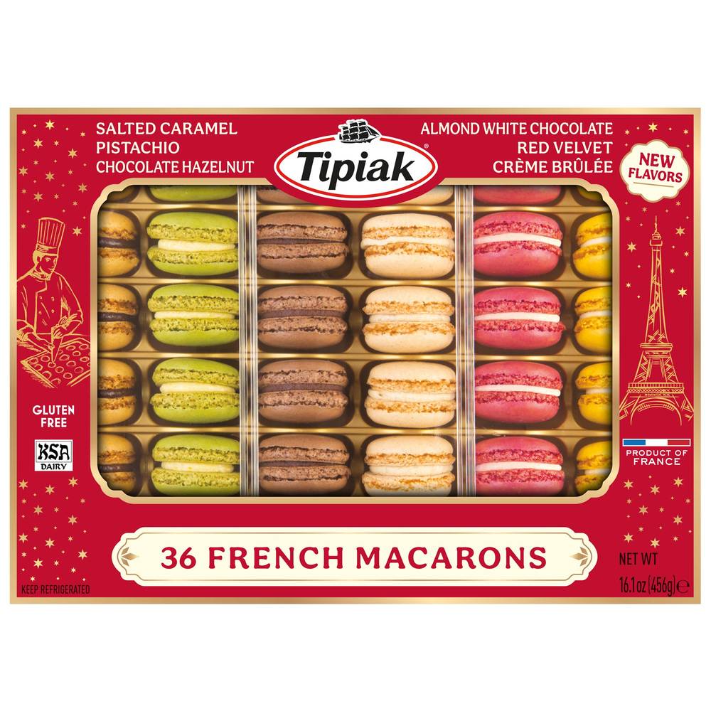 Tipiak French Macarons, Limited Edition, Variety Pack, 14.8 oz, 36-count