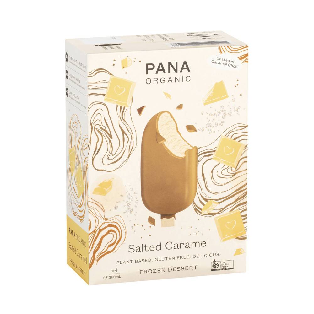 Pana Organic Frozen Dessert, Salted Caramel (360mL, 4 pack)