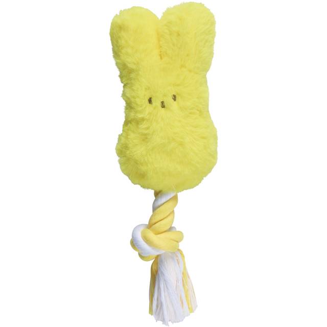 Peeps Plush Dog Toy with Polyester Rope, Assorted