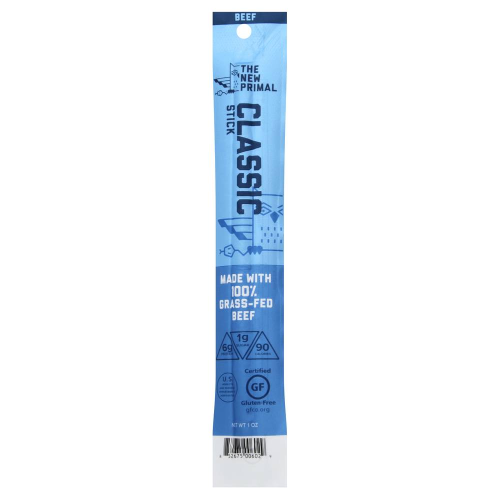 The New Primal Classic Beef Meat Stick Paleo Gluten & Soy Free 100% Grass-Fed (1 oz)