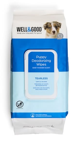 Well & Good Puppy Deodorizing Wipes (100 ct)