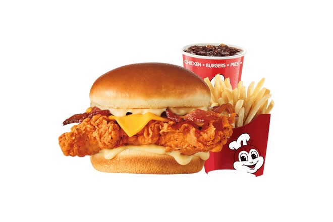Bacon and Cheese Chicken Sandwich Combo