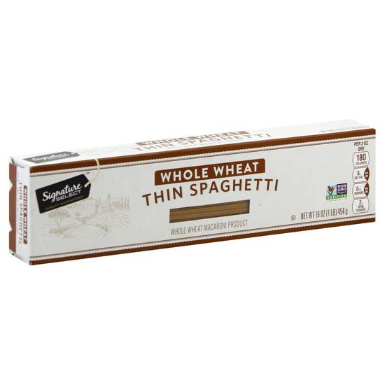 Signature Select Whole Wheat Thin Spaghetti