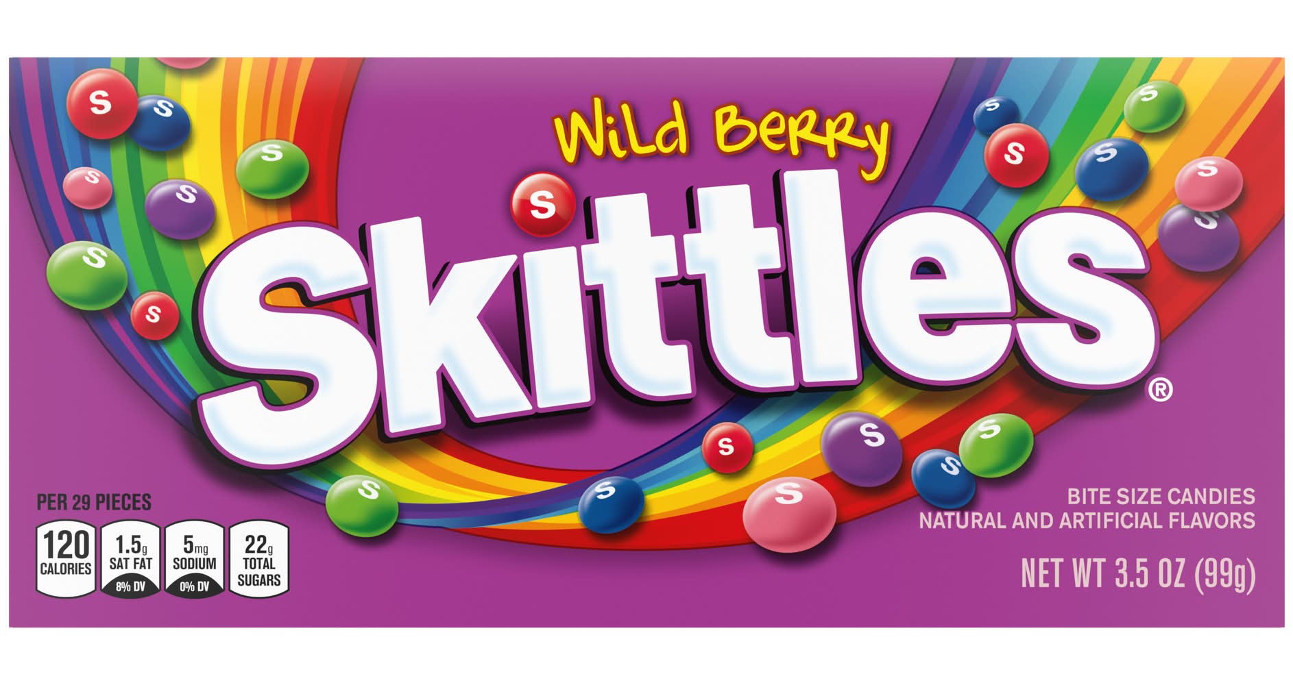Skittles Wild Berry Chewy Candy Theater Size Box (3.5 oz)