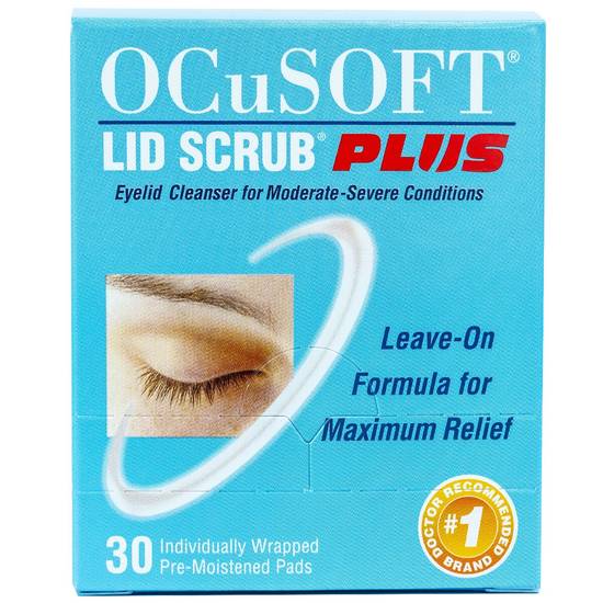 OCuSOFT Lid Scrub Plus Eyelid Cleanser, 30CT