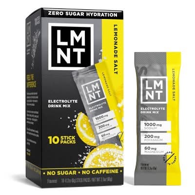 LMNT Lemonade Zero-Sugar Electrolytes Drinks (2.1 oz, 10 ct)
