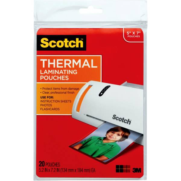 Scotch Front & Back Thermal Glossy Thick Laminating Pouches