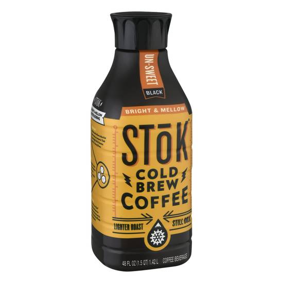 Stok Unsweet Bright & Mellow Black Cold Brew Coffee (48 fl oz)