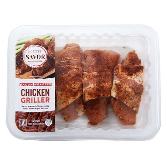 Bacon Wrapped BBQ Seasoned Chicken Grillers