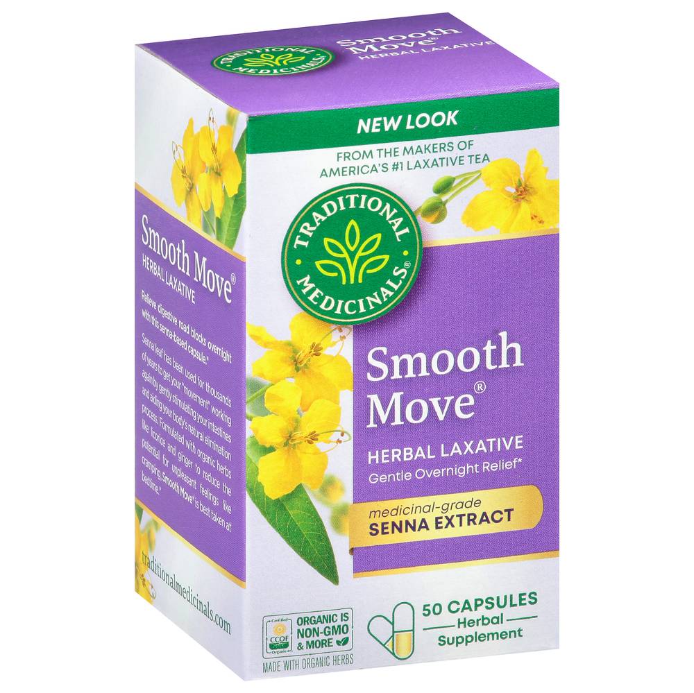 Traditional Medicinals Smooth Move Herbal Laxative Supplement (50 ct)