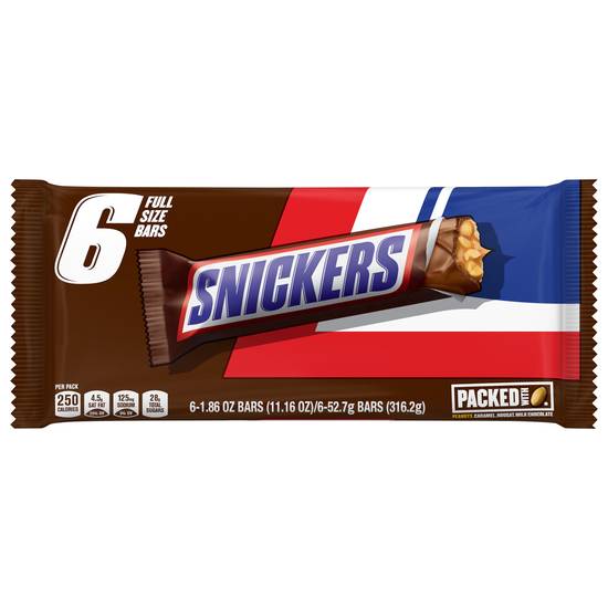 Snickers Chocolate Candy Bars (6 ct)