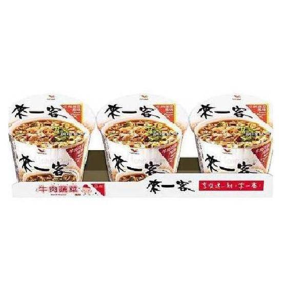 統一來一客杯麵－牛肉蔬菜風味65g*3入