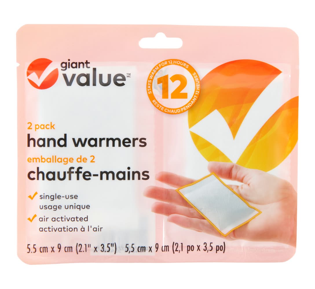Giant Value Hand Warmers, 2 Pack