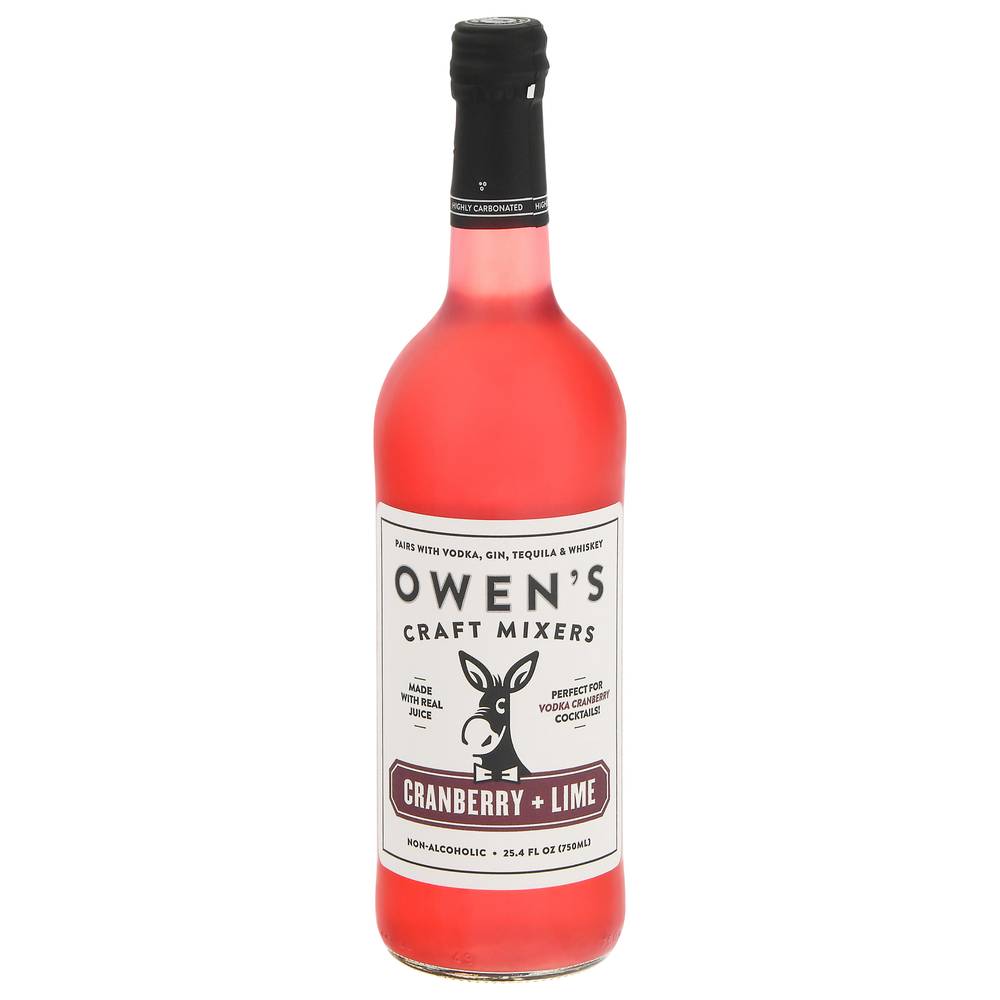 Owens Craft Mixers Cranberry + Lime Non Alcoholic Cocktail Mixer (25.4 fl oz)