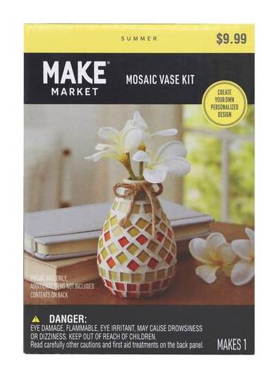 4" Warm Tones Mosaic Vase Kit By Make Market
