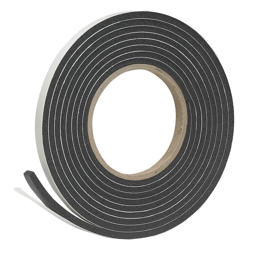Frost King 3/8 In. X 3/16 In. X 10 Ft. Black High-Density Rubber Foam Weatherstrip Tape