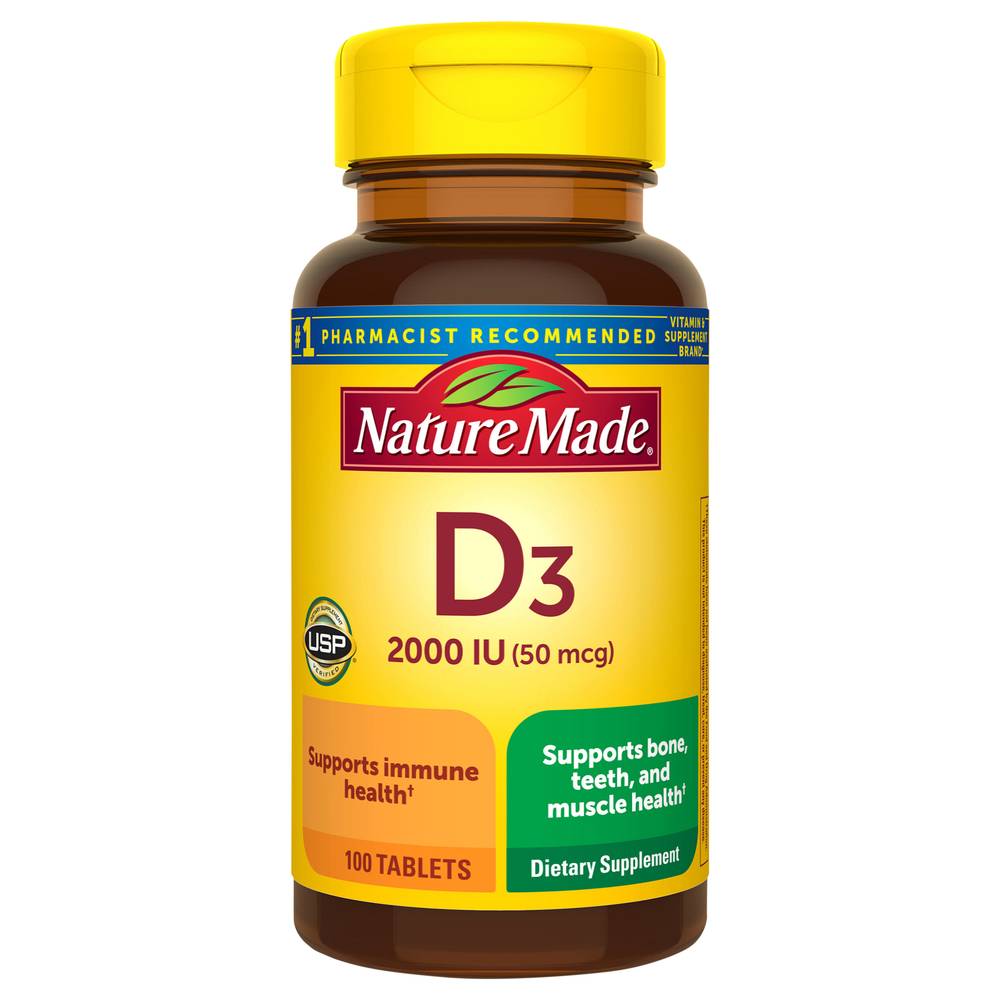 Nature Made Vitamin D3 50 Mcg Tablets (1.6 oz)