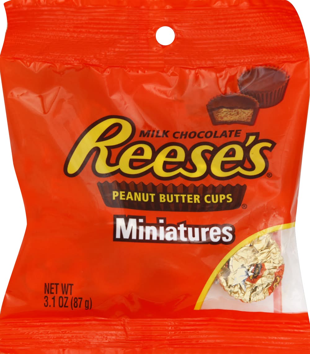 Reese's Miniatures Peanut Butter Cups, Milk Chocolate (3.1 oz)