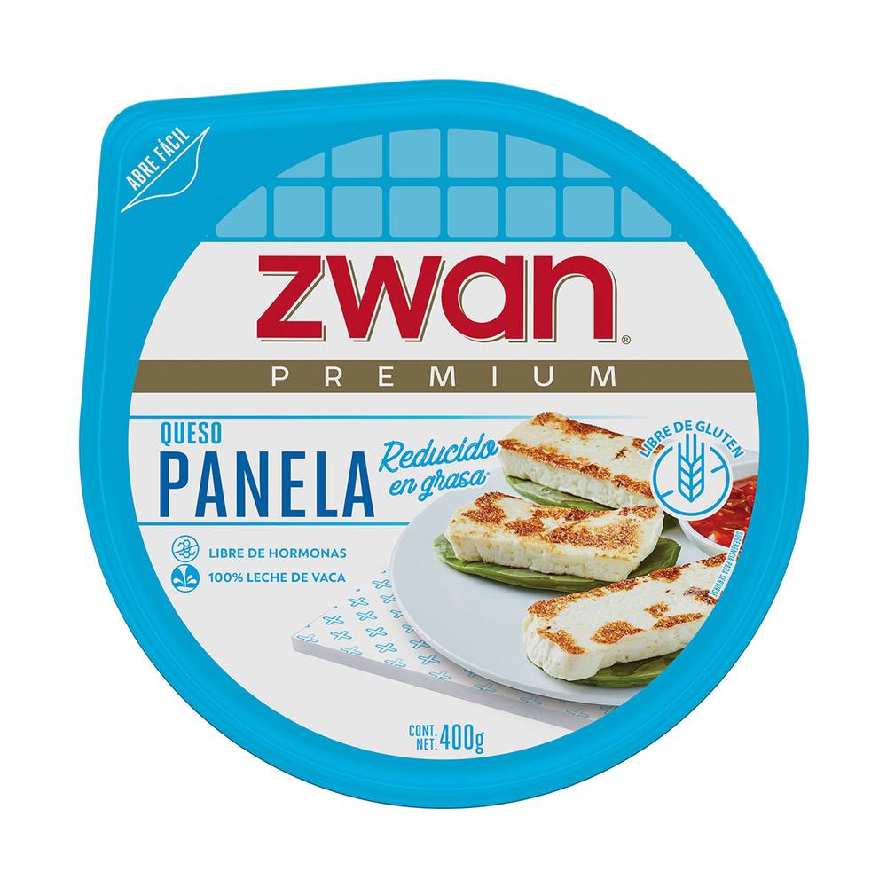 Zwan · Premium queso panela 100% leche de vaca reducido en grasa (400 g)