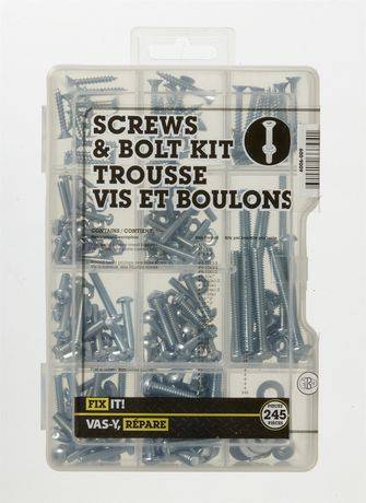 Fix It! Screws & Bolt Kit (245 units)