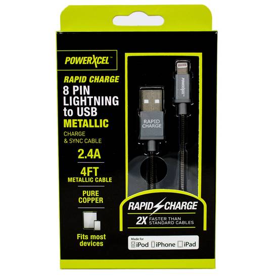 Powerxcel Lightning 2.4a Cable