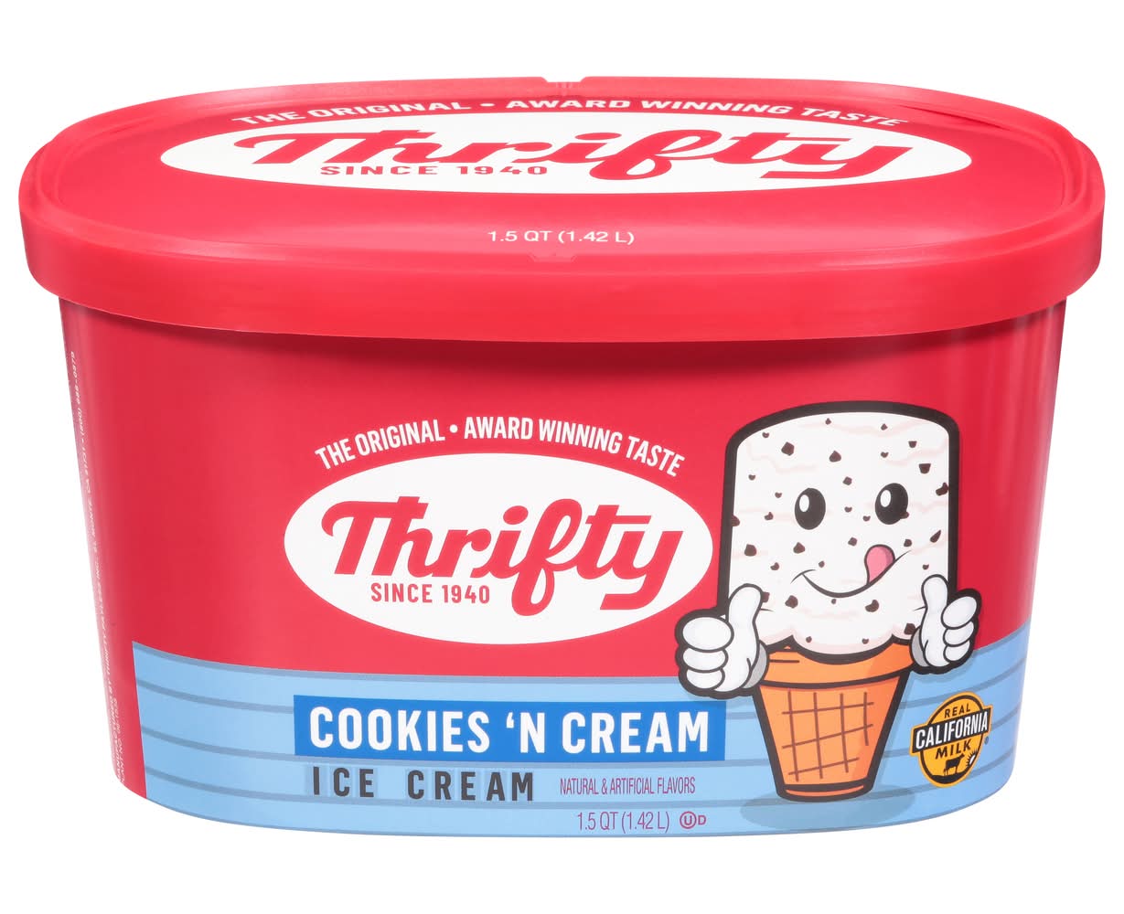 Thrifty Ice Cream, Cookies 'N Cream (48 fl oz)